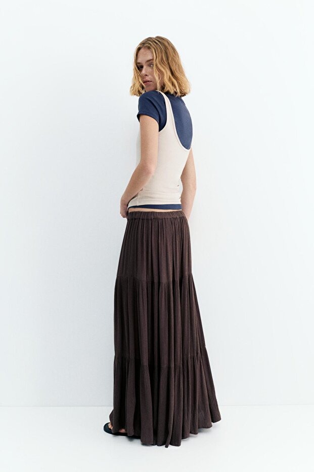 Panelli midi etek - 5