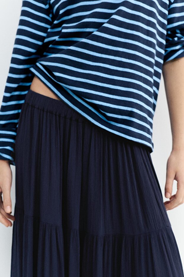 Panelli midi etek - 4