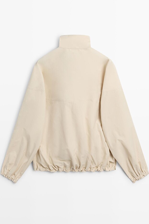 Dik yaka şişme bomber ceket - 4