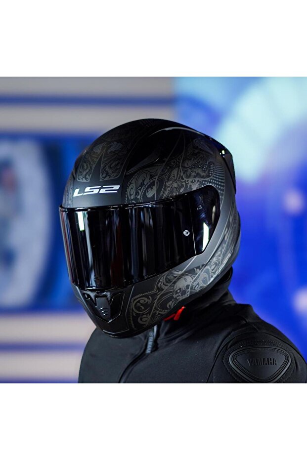 Rapid 2 Race Crypt Mat Siyah Kask ve Şeffaf Vizör - 4