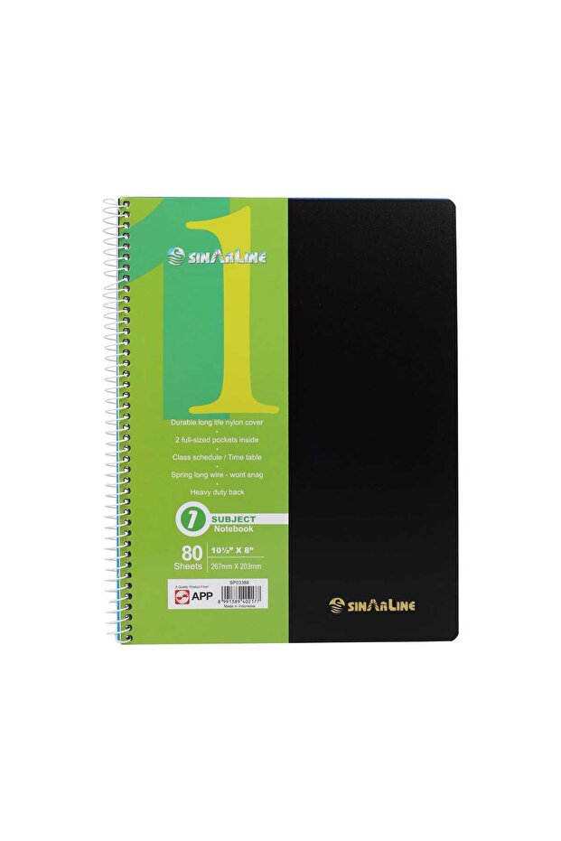 Sinar Line Note Book 1 Subject 80 Sheets