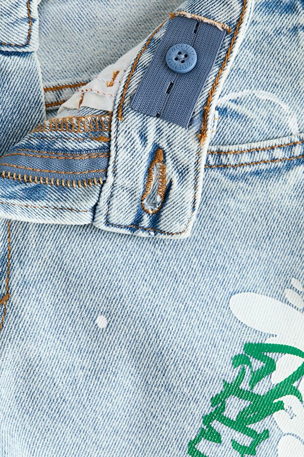 Bol Kesimli Kot Şort - 3