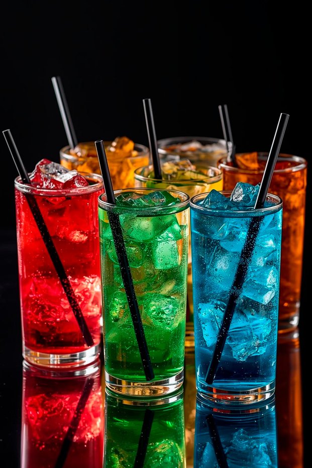 Black Thick Cocktail Straws 26 cm 8 mm Milkshake Frozen Compatible 300 Pieces