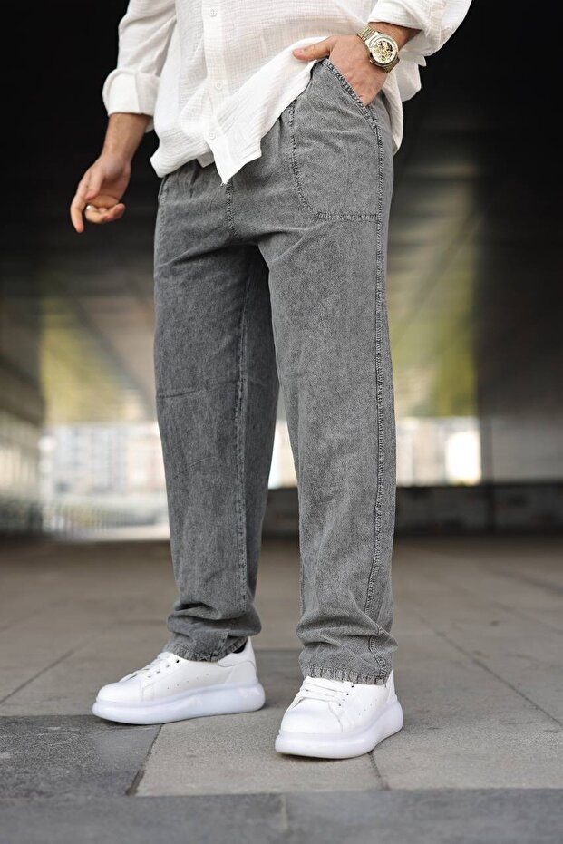 Men's Raw Linen Trousers