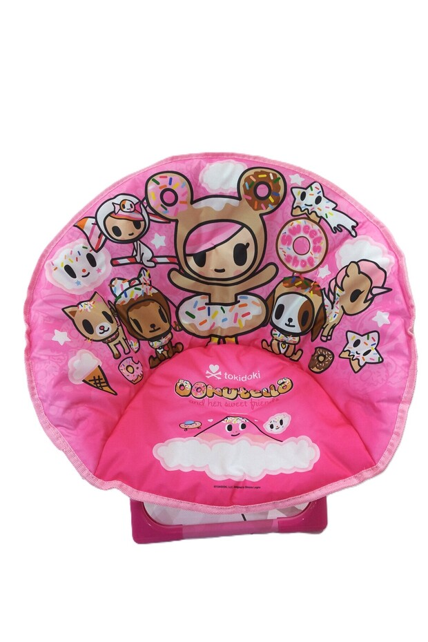 Tokidoki Moon Chair - Foldable Padded Saucer Chair for Kids and Teens - Pink
