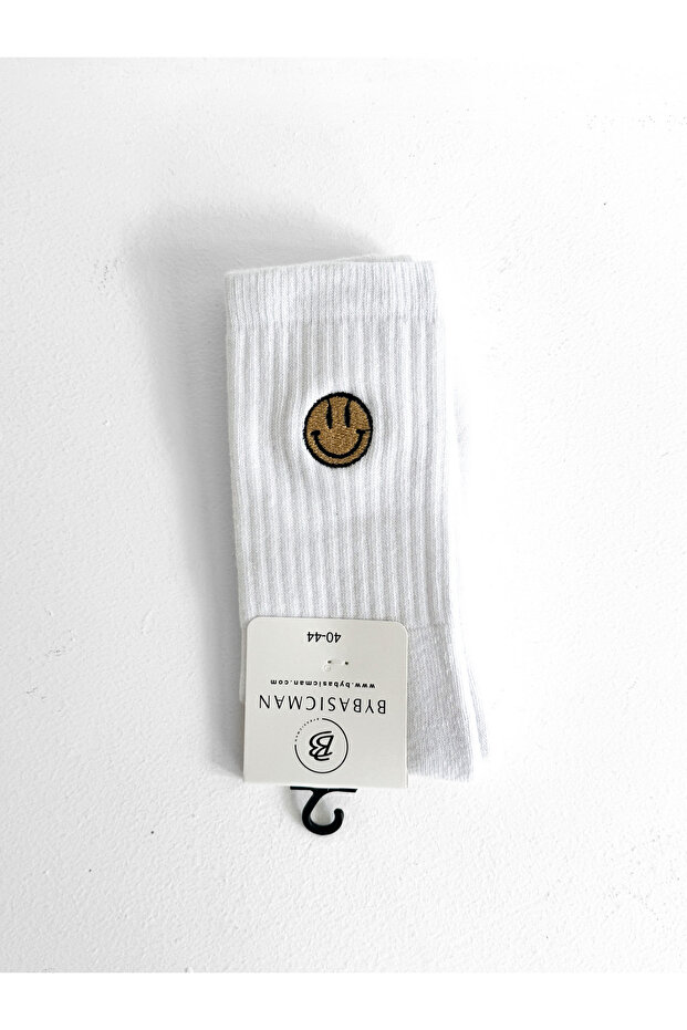 Бяла усмивка Бродирани чорапи - 1