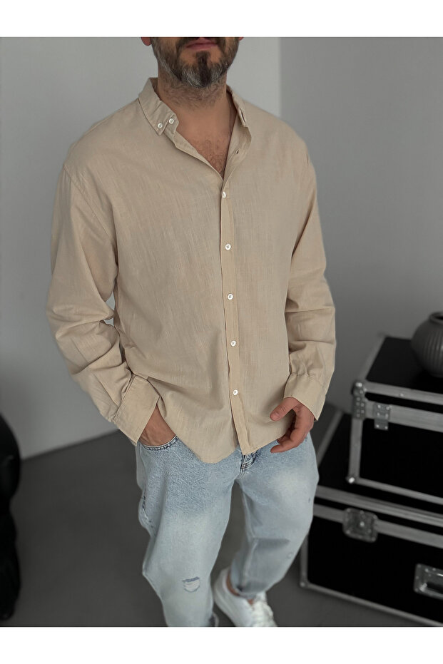 Cămașă Bej Fresh Fabric basic G-5138/12 - 5