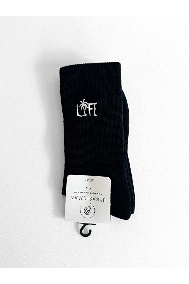 Черен живот Бродирани чорапи - 1