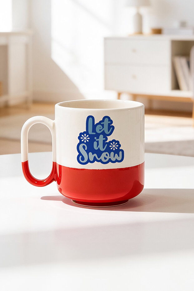 Let It Snow Designed Ceramic B Printed Pro Mug 330ml