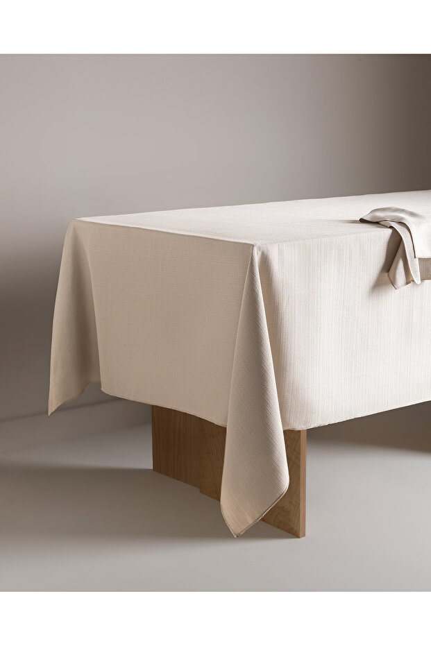 مفرش طاولة نوستانج - بيج - 145x250 سم