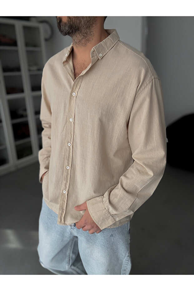 Cămașă Bej Fresh Fabric basic G-5138/12 - 7