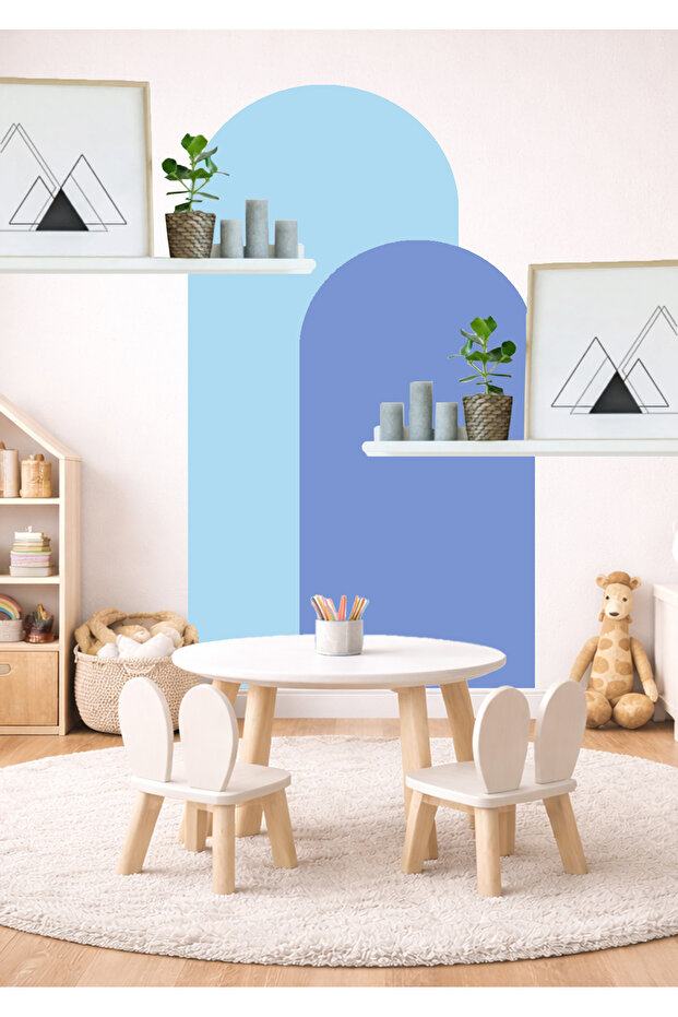 Бохем Овал 2-компонентен стенен стикер - 1