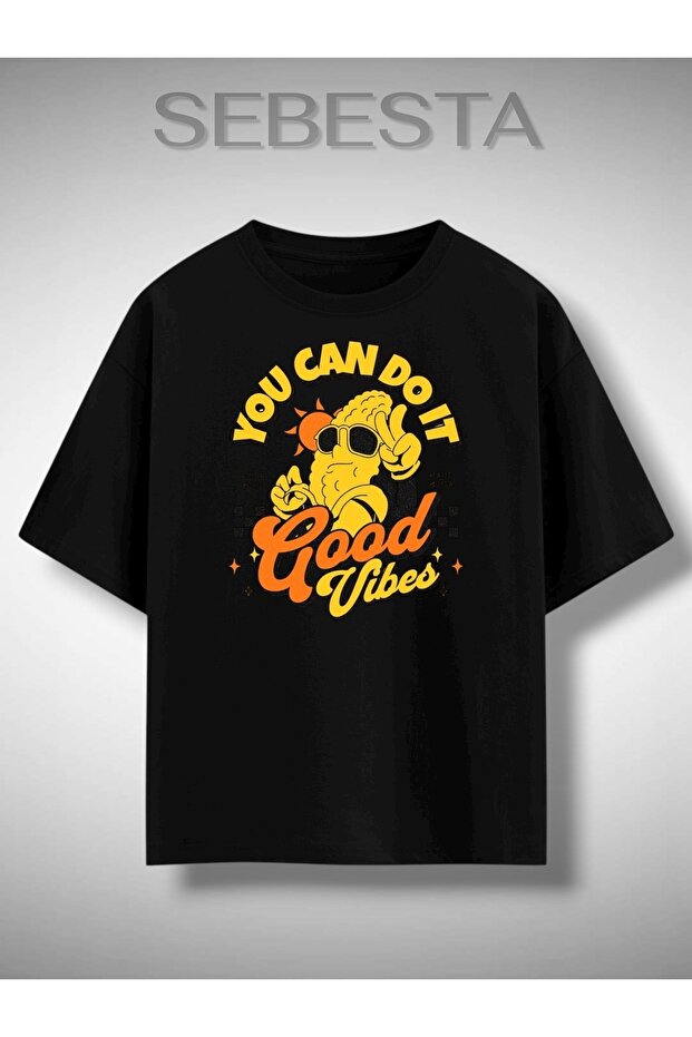 You Can Do It Printed Premium Oversized T-Shirt
