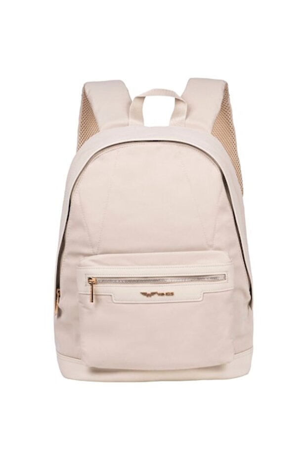 Backpack, Beige - 1