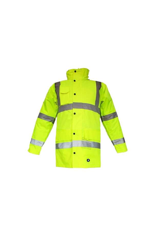 Jn1011/P Waterproof Fleece Pack Phosphorescent Oxford Parka Yellow Size XL