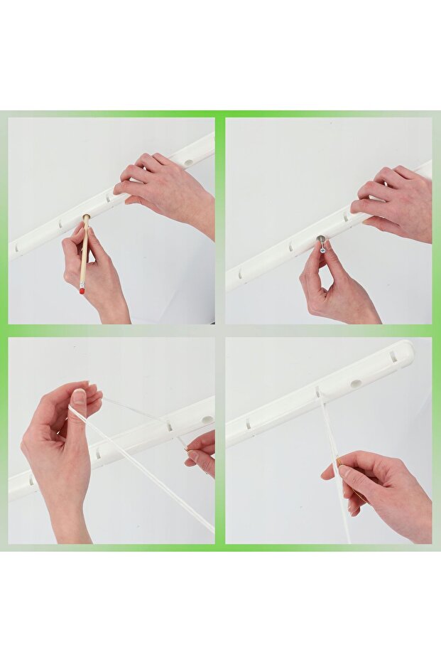 Bathroom Ceiling-Mounted Clothes Dryer 6 Bars 170cm Durable Solid - 7