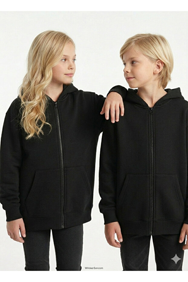 3 İplik B Unprinted School Cardigan 5,6,7,8,9,10 Years Old 2 Pieces