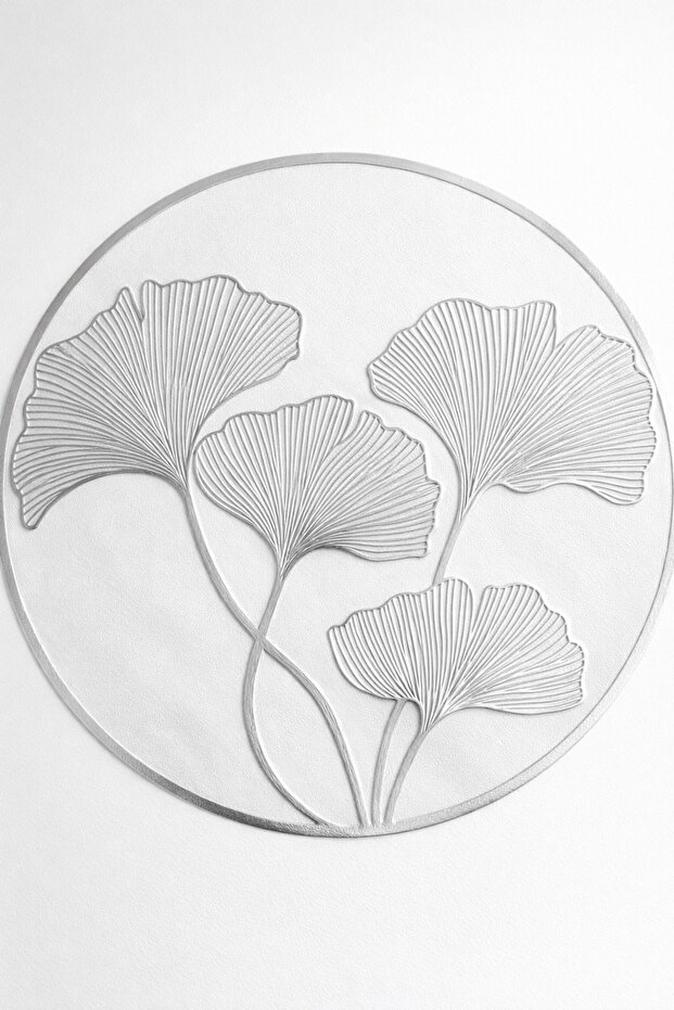 FABRICWORKS Ginkgo Leaf Round Placemat Set of 4 – 38 cm Decorative Table Mat