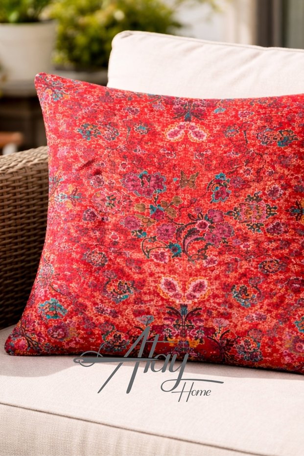Bohemian Ethnic Patterned Decorative Throw Pillow Cover Double-Sided 43X43 cm – Vintage Style Sofa Cushion Cover