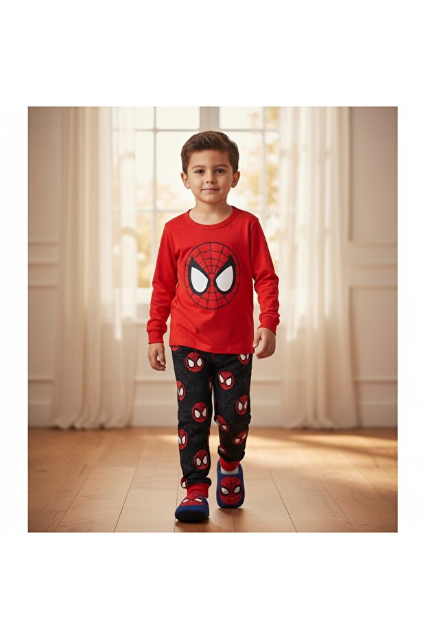 Boys Long Sleeve Night Hero Pajamas – Cotton Blend, 2–9 Years
