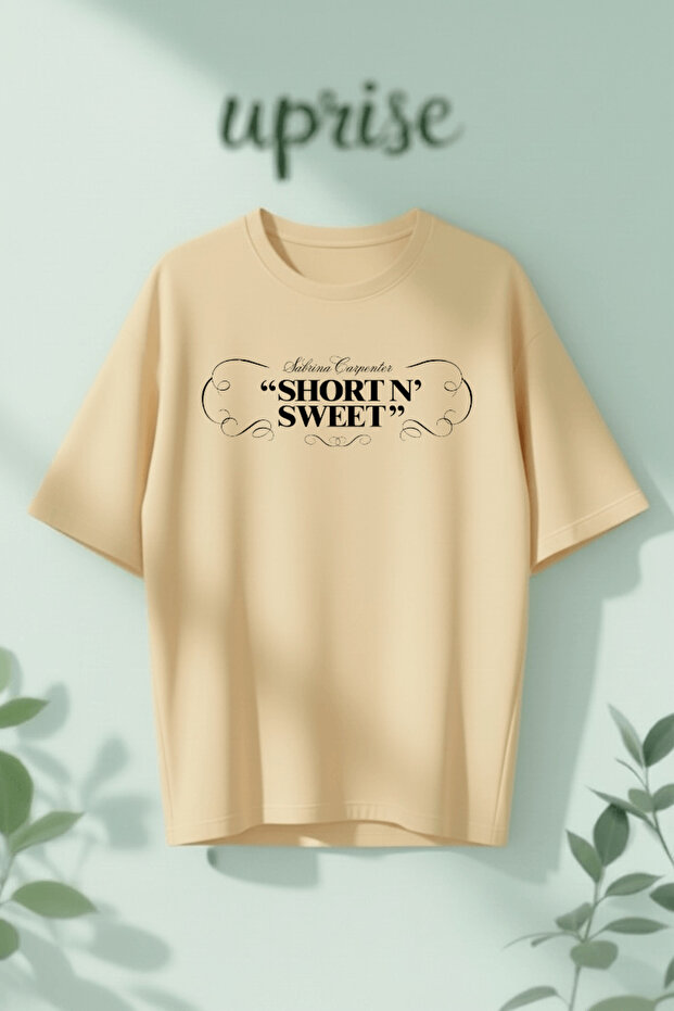 Short and Sweet Sabrina Carpenter Printed Cotton Lu Oversized T-Shirt