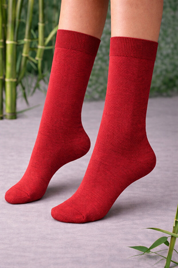 Renkli Bambu Üçlü Çorap - 2