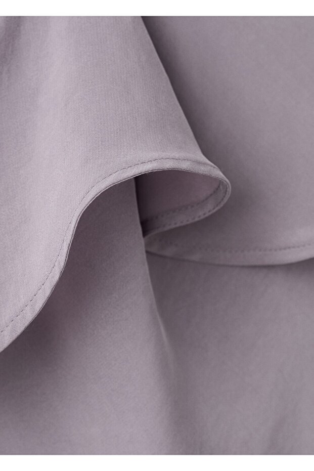 Fırfırlı uzun elbise - 7