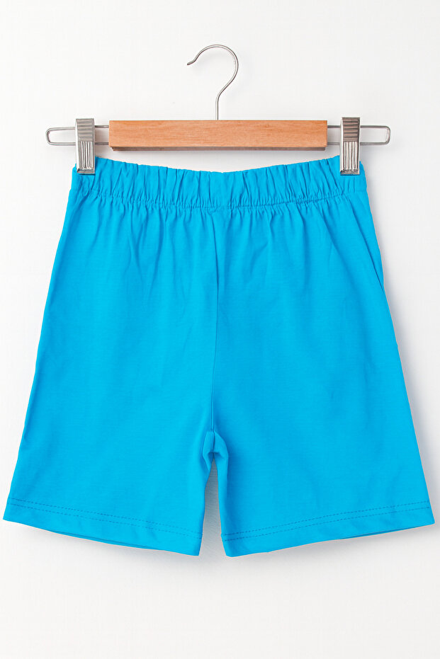 Renkli Düz Basic Rahat Çocuk Şort - 1