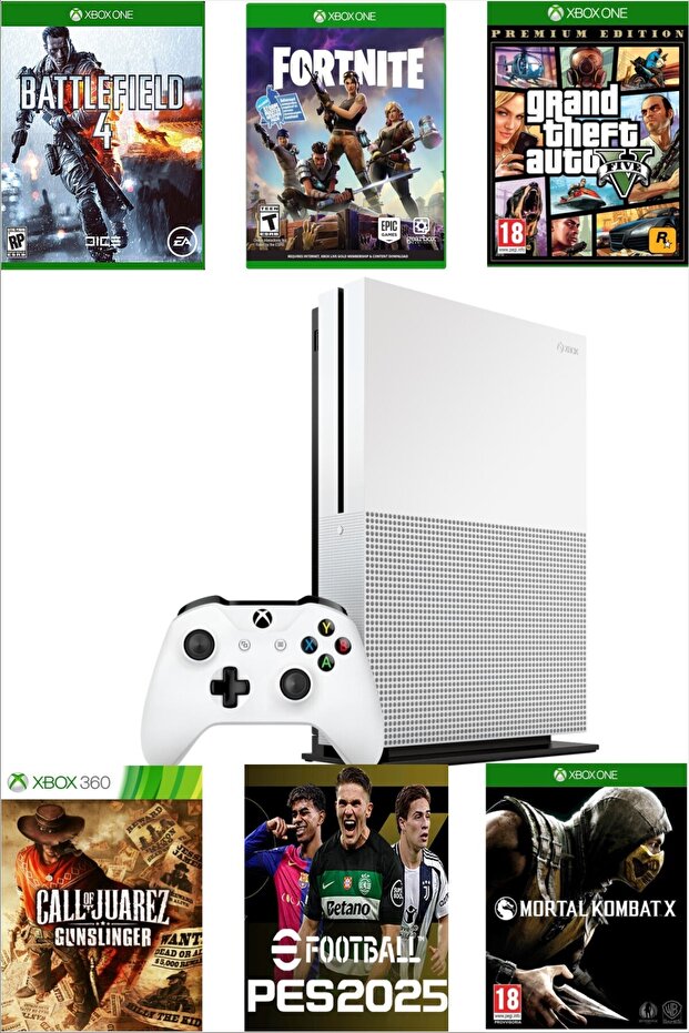 Microsoft Pr Xb0X One S 500 Gb - Yenilenmiş Cihaz 6 Ay Garantili - GTA 5 Dahil 10 Dijital Oyun Hediye