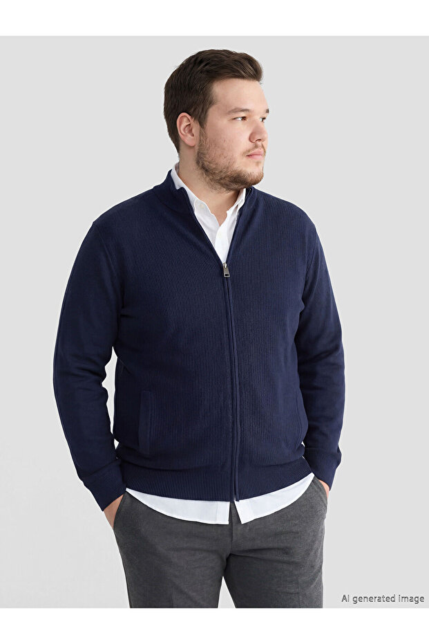 Nevavm Dik Yaka Men's Knitwear Cardigan with a Difference