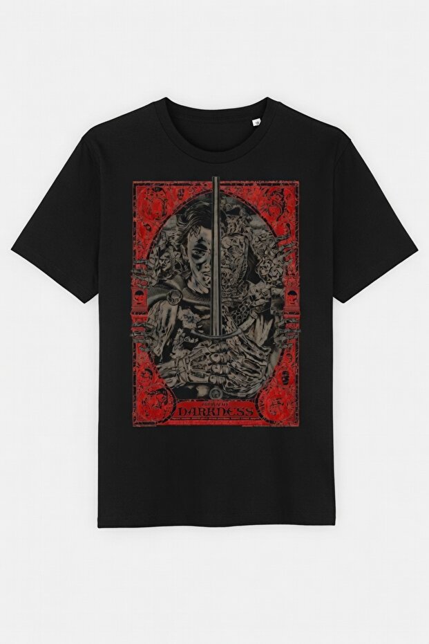 صورة مطبوع تي شيرت أسود - 1