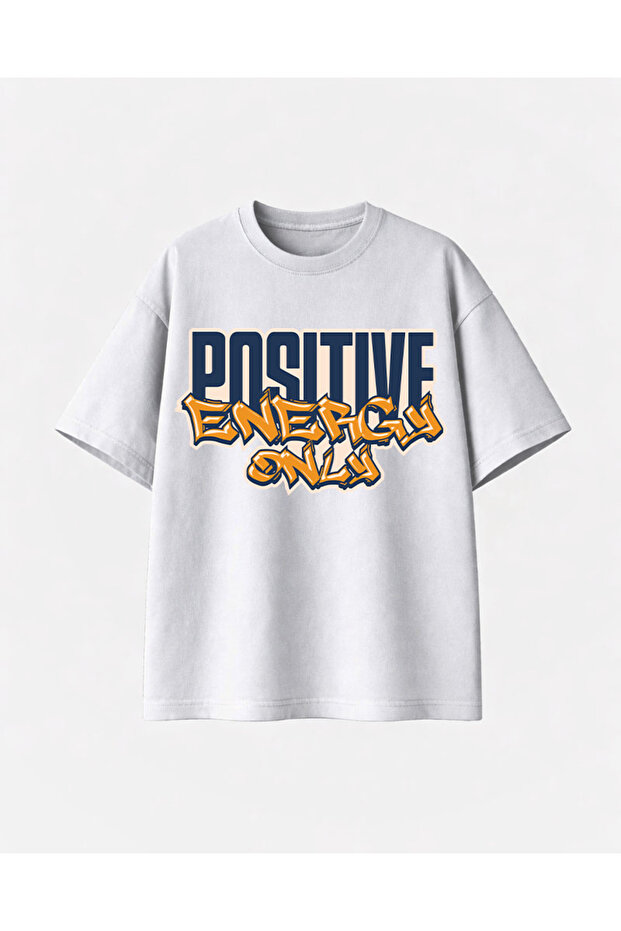 Positive Energy Printed White Tshirt