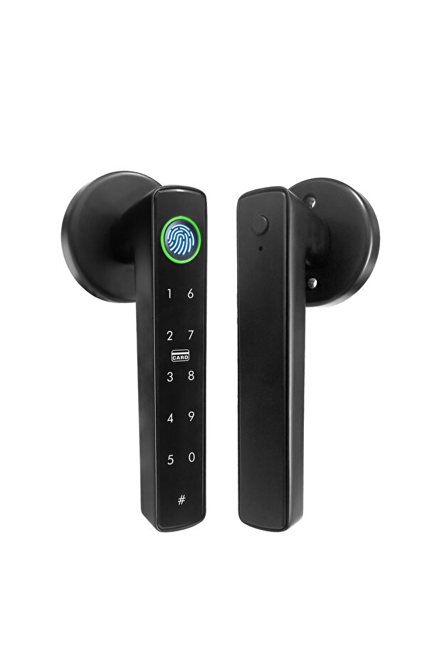 Black Tuya Smart Door Lock Bluetooth Fingerprint Recognition Electronic Lock Smart Life Home Automat