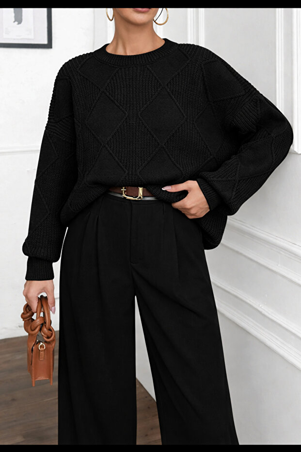 سترة تريكو سوداء - 1