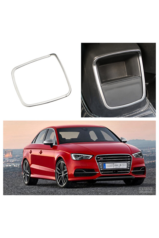 sliver Car Rear AC Outlet Cover Sticker for Audi A3 8V 2013 - 2019 Air Conditioning Vent Frame Trim