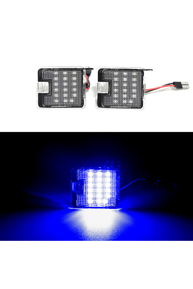 زوج واحد من أضواء LED الزرقاء الداكنة تحت المرآة الجانبية لسيارات فورد SMax وCMax وKuga وEscape وMonde 4 وFocus 3