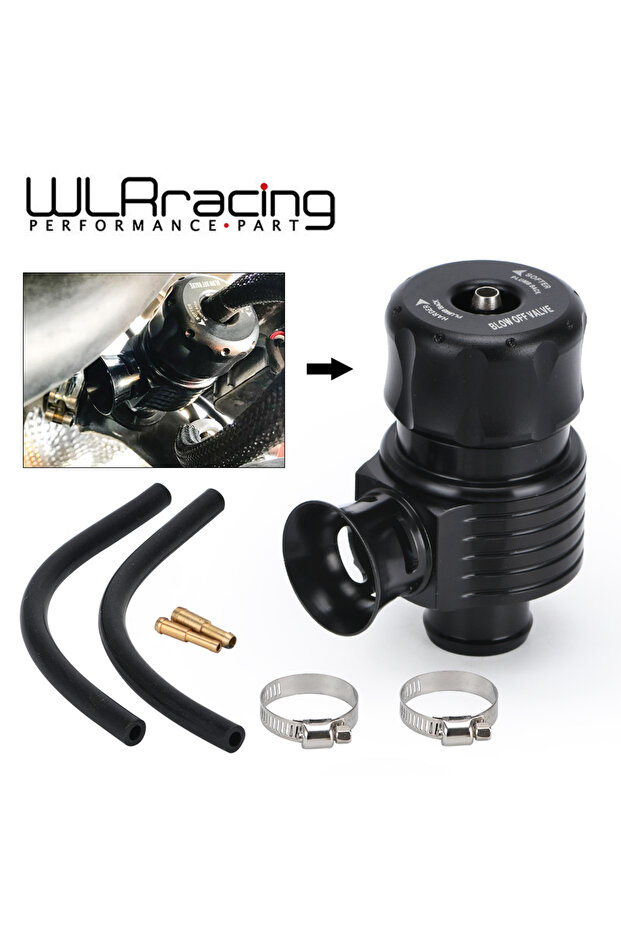 WLR RACING - Black 50/50 Recirc Valve & Dump Valve Bov Blow off Valve for AUDI A3 S3 A4 A6 A8 S4 ...