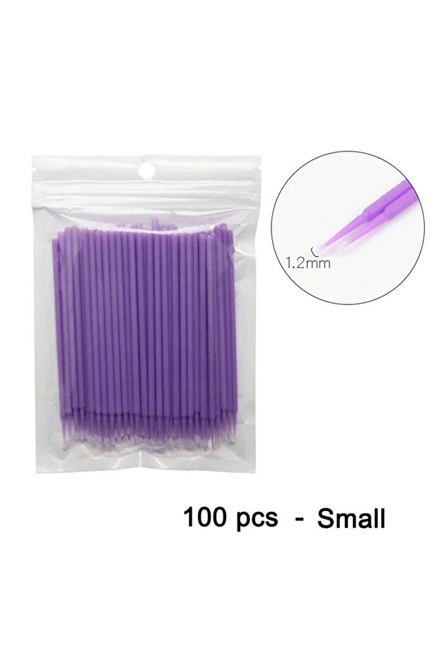 Purple Small 100pcs Car Maintenance Tool Brushes Disposable Paint Touch-up Micro Brush Tip Car Detai