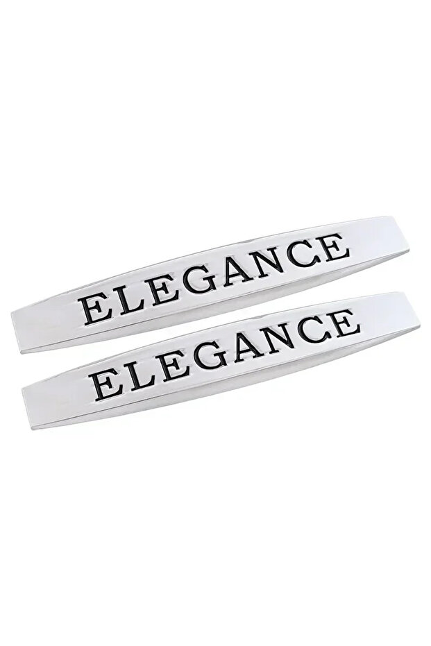 Style36 ELEGANCE 2pcs x Metal Car Front Side Fender Emblem Badge Decals Accessories For Blue Efficie