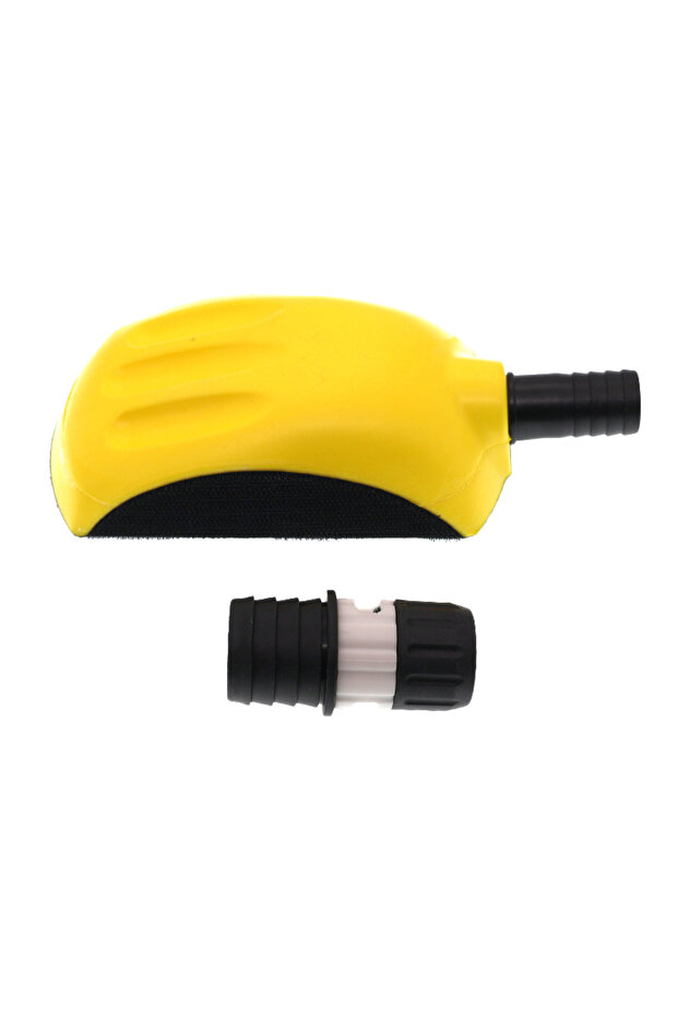 6 Inch Vacuum Hand Sanding Block, Hook and Loop Sanding Holder, Dust-free Pad for Polishing in Au...