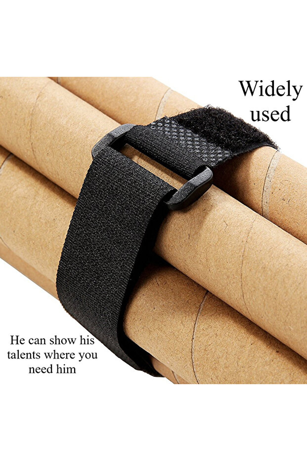 30pcs 30pcs multi-functional reverse hook-loop cable ties, adjustable shoulder straps, cable organiz - 3