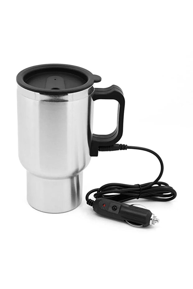 1pc Heater Thermos Cup Double-layer Stainless Steel Large Capacity Heating Cup for Car Supplies Elec