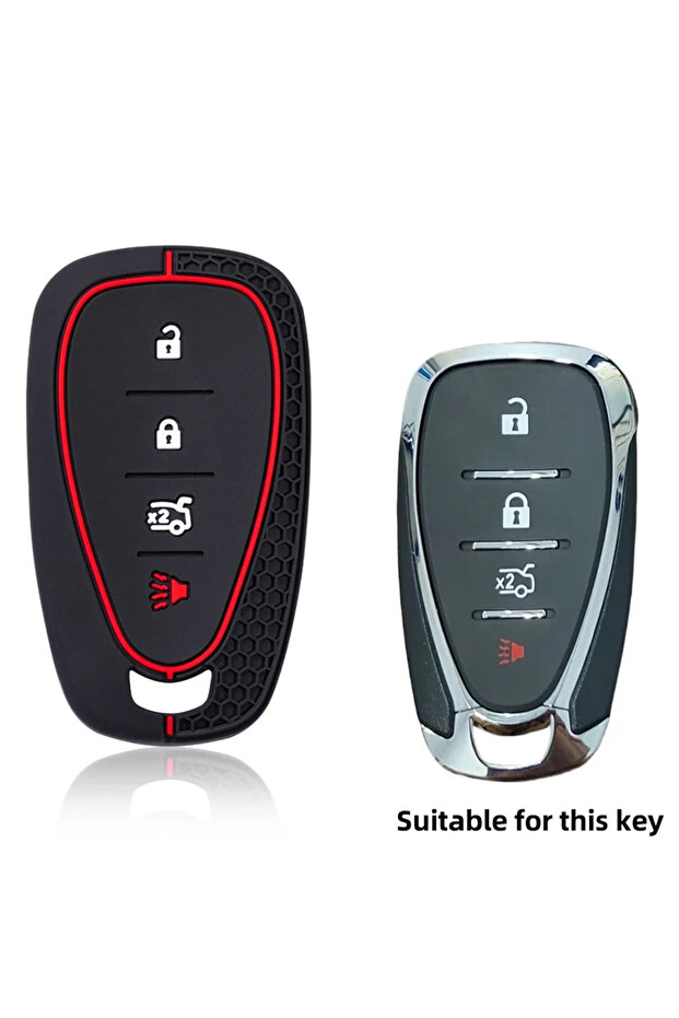 4 Button Silicone For Chevrolet Malibu Blazer Traverse Seeker Onix Equino Volt Bolt Trax Orlando Cru