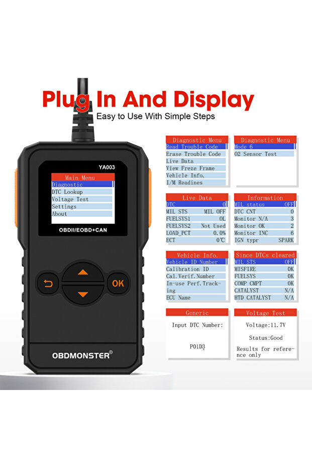 OBD2 Car Diagnostic Scanner - OBD2 Code Reader, Read & Erase Engine Fault Codes Scanner | Compati... - 5
