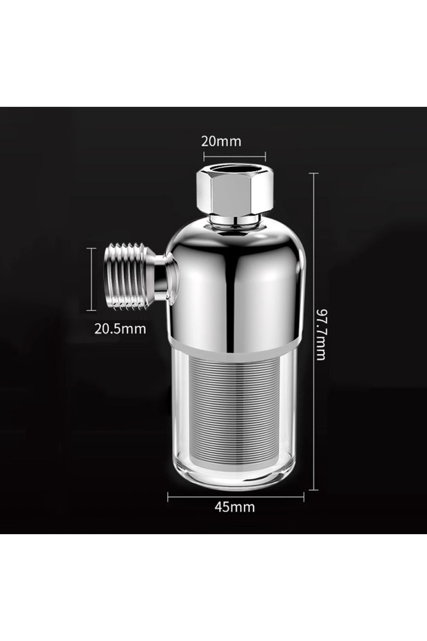 Silver-1pcs Household Water Heater Pre-filter Shower Tap Water Anti-scale Water Purification Filter
