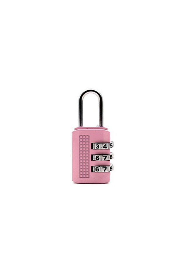 Pink Mini Luggage Combination Lock, Zinc Alloy 3-Digit Combination Lock, Gym Locker, Suitcase Zipper