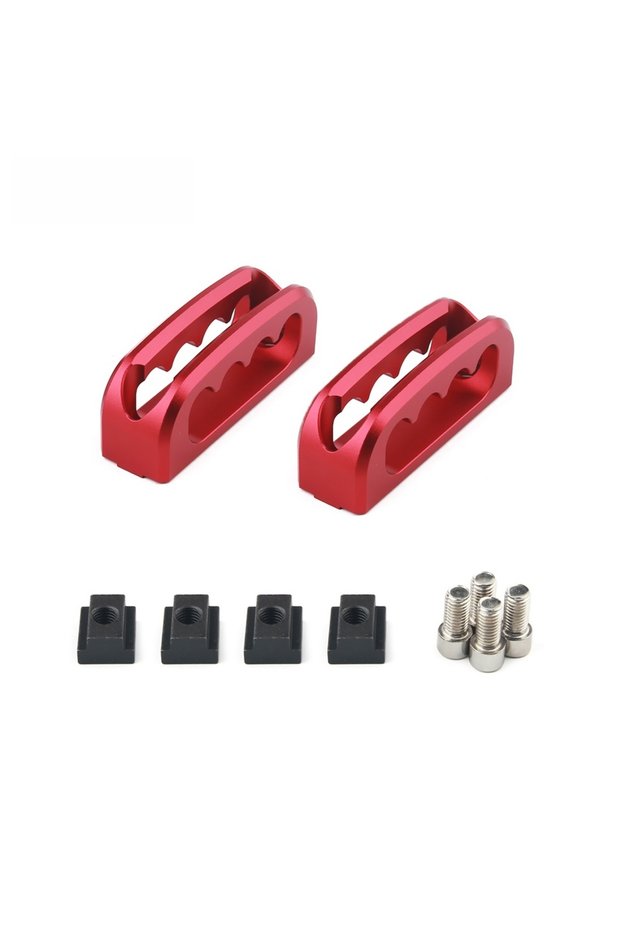 kc-md-red Bed Rail Cleats & Tie Down Anchors for 2005-2025 Tacoma/Tundra/HV & 2012-2025 Ram 1500 - R