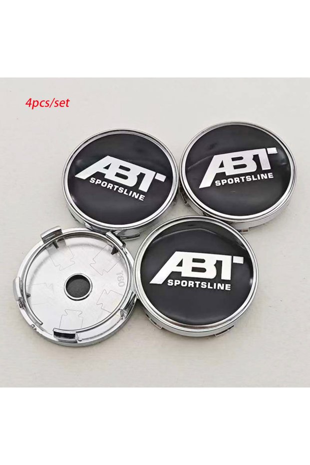 ABT SPORT Black 4pcs 4pcs 60mm ABT logo Car Badge Wheel Center Hub Caps Badge Covers sticker Styling