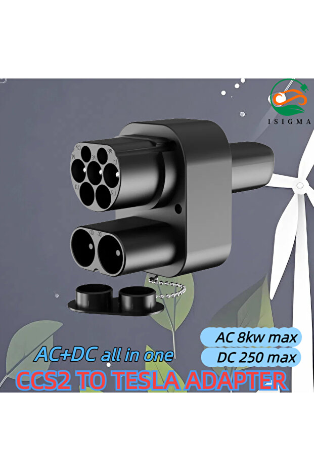 محول شحن سيارات تسلا الكهربائية من CCS2 إلى TS AC DC Isigma DC 400A CCS2 إلى محول شحن سيارات تسلا AC 32A CCS2 Combo لسيارات تسلا