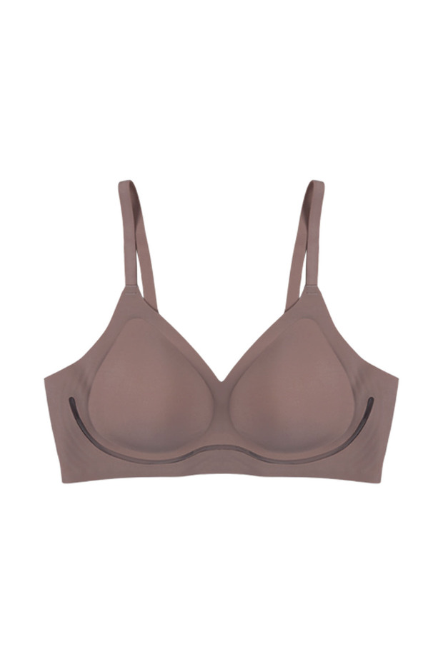 Non-wired Laser Cut Detailed Low-Cut Crossed Tulle Piece Stitch-Free Bra Set